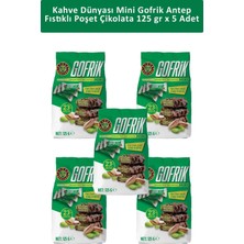 Kahve Dünyası Mini Gofrik Antep Fıstıklı Poşet Çikolata 125 gr x 5 Adet