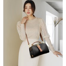 Gıoıo Hakiki Deri Boston Yastık Çantası Yeni Kadın Çantası Popüler Moda Omuzdan Askili Çanta Büyük Kapasiteli Çanta Crossbody Çanta (Yurt Dışından)