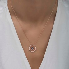 Güneş Outdoor ​gümüş Rose Nazar Kadın Kolye