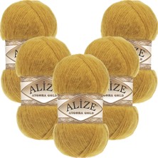Alize Angora Gold 5'li 002 Hardal Sarı El Örgü Ipliği