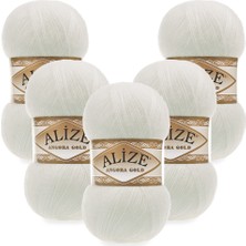 Alize Angora Gold 5'li 062 Şeker Beyaz El Örgü Ipliği