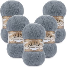 Alize Angora Gold 5'li 087 Füme El Örgü Ipliği