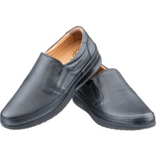 Güvenal Siyah Baskılı Deri Erkek Ayakkabı