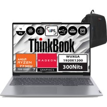 Lenovo Thinkbook 16 Gen6 Amd Ryzen 7 7730U 32GB 512GB SSD Amd Radeon™ Graphics Windows 11 Pro 16" Wuxga 300NIT Taşınabilir Bilgisayar 21KK000WTRP04 + Zetta Çanta