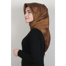 Piramit Düz Renk Eşarp 1340-24 Karamel