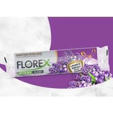 Florex 40 Litre Büzgülü Lavanta Kokulu Çöp Torbası Poşeti  55 x 60 cm  10 Adetlik 2 Rulo