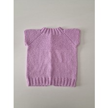 Hobi Kafe Lila El Örgüsü 12-18 Aylık  Bebek Yeleği