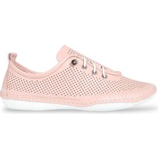 Konfores 1922-477028  Deri Anatomik Tabanlı Kadın Günlük Ayakkabı - NKT01922-PUDRA-40