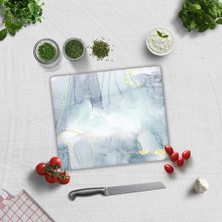 Decorita Cam Kesme Tahtası - Cam Kesme Tablası | Soyut Suluboya | 29cm x 34cm