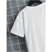 Black Sokak Erkek Çocuk Beyaz Panda Bisiklet Yaka Tshirt