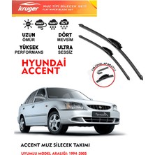 Kruger Hyundai Accent 1994-2005 Muz Silecek Seti