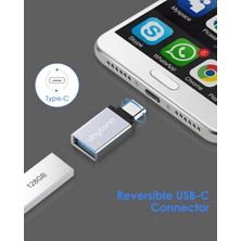 Daytona DR01 Macbook / iPhone 15 Uyumlu Type-C - USB 3.0 Otg USB Flash Driver Klavye Mouse Konsol Flash Bellek Dönüştürücü Çevirici Adaptör (2 ADET)