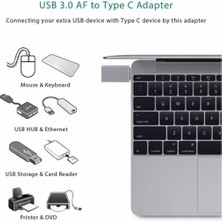 Daytona DR01 Macbook / iPhone 15 Uyumlu Type-C - USB 3.0 Otg USB Flash Driver Klavye Mouse Konsol Flash Bellek Dönüştürücü Çevirici Adaptör (2 ADET)