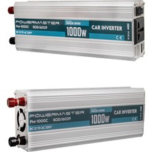 Powermaster PM-1000C 12 Volt 1000 Watt 220 Volt LCD Ekranlı Power Invertör 12V-220V Çevirici Dönüştürücü