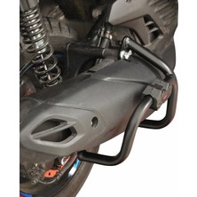 GP Kompozit Yamaha NMAX 125 / 155 2021-2024 Uyumlu Egzoz Koruma Demiri Siyah