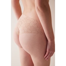 Penti #izbırakmaz Invisible Laser Cut Lacy Cheeky Dantel Bej Hipster Külot
