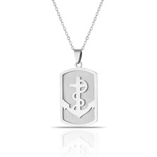 Forentina Gri Çıpa Model Erkek Kolye PS2862