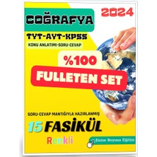 Enine Boyuna Eğitim Coğrafya TYT - AYT - KPSS Fulleten Seti - Renkli