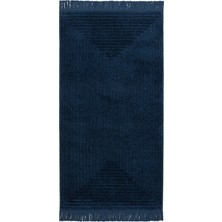 Madame Coco Diane Saçaklı Halı - Lacivert - 80x300 cm