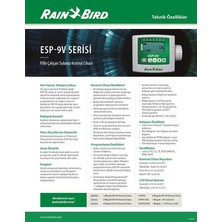 Rain Bird ESP-9V: Yeni, Kullanımı Kolay ve Daha Uzun Ömürlü 9V Pilli Kontrol Ünıtesı ESP-9V - 2 Istasyonlu Model