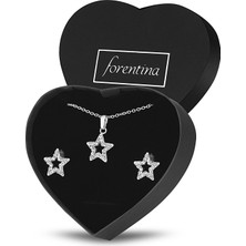 Forentina Yıldız Kolye Küpe Takı Seti Hediye Set PS2702