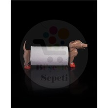 Bi'şeyler Sepeti Dakhund Sevimli Köpek Boyalı Figürlü Tuvalet Kağıdı Tutacağı