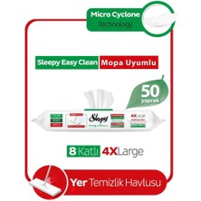 Sleepy Easy Clean Beyaz Sabun Katkılı Mopa Uyumlu Yer Temizlik Havlusu 50 Yaprak