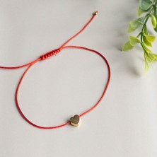 Bimotif Kalp Figürlü, 2 Adet Gold Bileklik