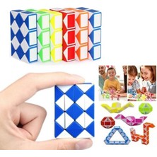 Bibizde 24 Parça Magic Snake Rubik Yılan Zeka Küpü Mini Boy