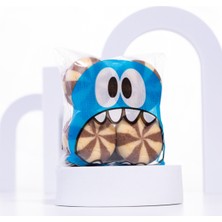 Bimotif Mavi Canavar Desenli Bantlı Cake Pops ve Kurabiye Poşeti, 10X15 cm  1000 Adet
