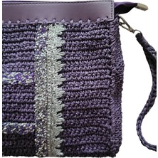 Vertiginoso Mor Kadın Portföy Clutch El Çantası