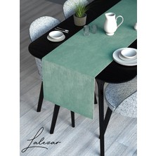 Lalezar Kadife Efektli Mint Rengi Aura Serisi Runner 40 x 140