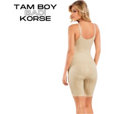 KORSEFABRİKA Trend Mood STORE KF9008 Ayar Askı Uzun Paça Toparlayıcı-Tam Boy Badi Korse