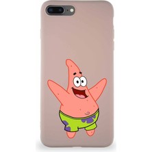 Printify Apple iPhone 7 Plus Soft Premier Kapak Patrick Yıldız Tasarımlı Silikon Kılıf - Pudra