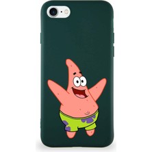 Printify Apple iPhone Se 2020 Soft Premier Kapak Patrick Yıldız Tasarımlı Silikon Kılıf - Yeşil