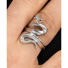 Prestige Gümüş Yılan Figürlü 925 Ayar Gümüş Yüzük