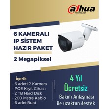 6 Kameralı Ip Kamera Set Sistem – Dahua 2 Megapiksel Ip Kameralı Set ve 2 Tb HDD