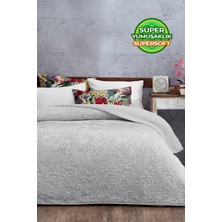 Evlen Home Collection 2.8 kg Embos Baskılı Pamela Kalın Çift Kişilik Battaniye 230X240 cm Gri