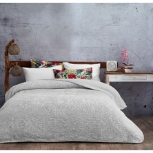 Evlen Home Collection 2.8 kg Embos Baskılı Pamela Kalın Çift Kişilik Battaniye 230X240 cm Gri