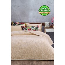 Evlen Home Collection 2.8 kg Embos Baskılı Pamela Kalın Çift Kişilik Battaniye 230X240 cm Cappuccino