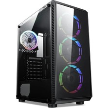 Noder  M.ATX 4X120 MM RGB Fan 500W USB 3.0  Oyuncu Bilgisayar Kasası