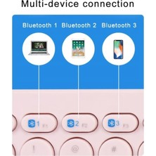 Alfa MEC Tüm Cihazlara K380 Taşınabilir Ulta-Ince Kablosuz Bluetooth Türkçe Q Klavye