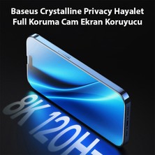 Ally Baseus Crystalline iPhone 15 Privacy Hayalet Full Koruma Cam Ekran Koruyucu