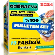 Enine Boyuna Eğitim Coğrafya TYT - AYT - KPSS Fulleten Seti - Renksiz