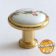Badem10 Gerçek Porselen Kulp Gold Düğme Mobilya Mutfak Dolabı Çekmece Dolap Kulpları Kapak Kulpu Kulbu Altın
