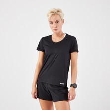Decathlon Kalenji Kadın Tişört - Koşu - Siyah - Kiprun Run 100