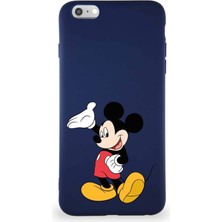 Printify Apple iPhone 6 Plus Uyumlu Soft Premier Kapak Mickey Mouse-C Tasarımlı Silikon Kılıf - Lacivert