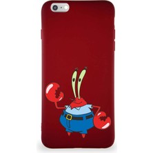 Printify Apple iPhone 6s Plus Soft Premier Kapak Bay Yengeç Tasarımlı Silikon Kılıf - Mürdüm