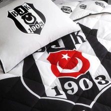 Taç Beşiktaş Logo Tek Kişilik Yorgan Seti Taç Uyku Seti