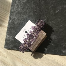 Pearly Handmade Mor Klipsli Saç Tokası
